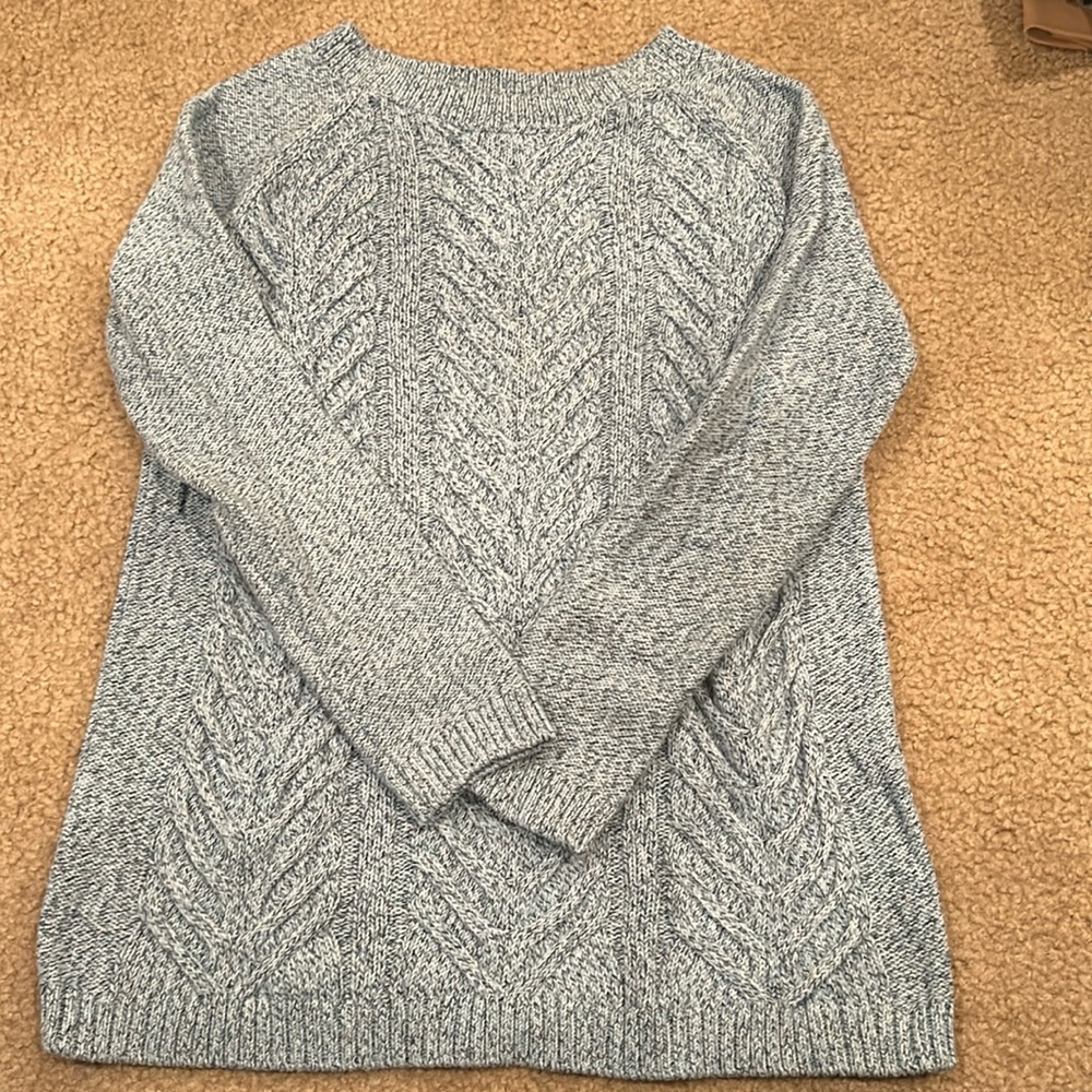 Talbots Blue Cable Sweater Size Small